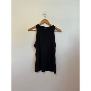 Rachel Zoe Black Ribbed Tank Top | Size XL